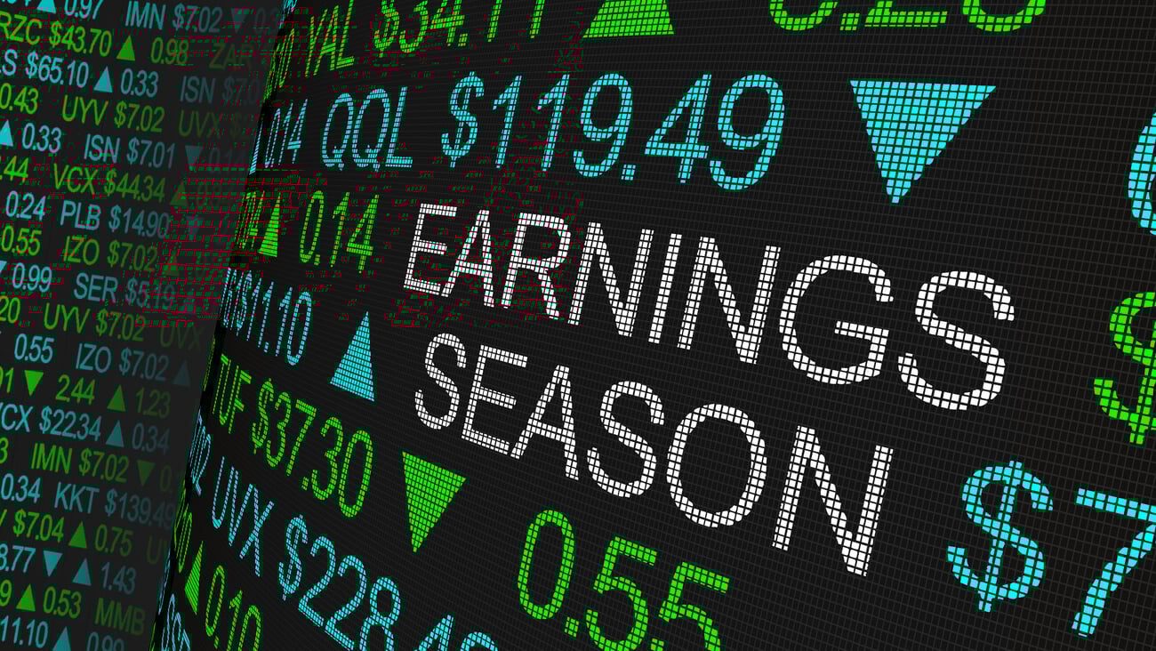 Earnings Season Company Reports Stock Market Ticker Words 3d Illustration; Shutterstock ID 1308720301
