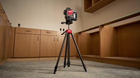 a tripod in a room