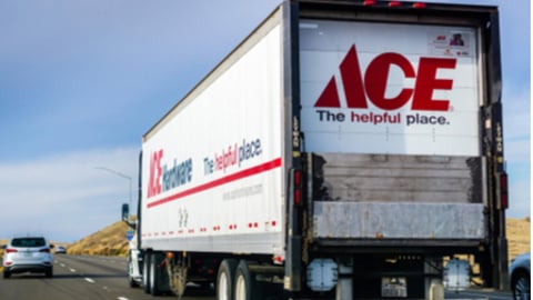 a truck that is driving down the road