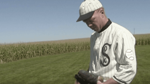 a man standing on a baseball field