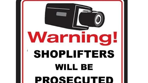 shoplifting sign