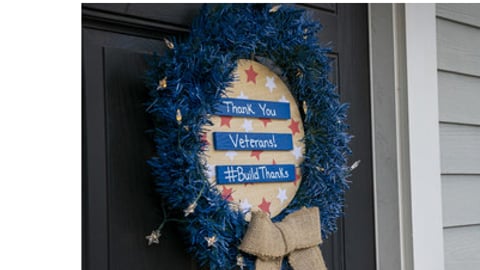 Lowe's Veterans Day 2022 blue wreath