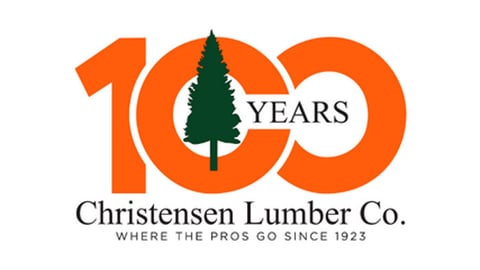 Christensen Lumber 100 years logo