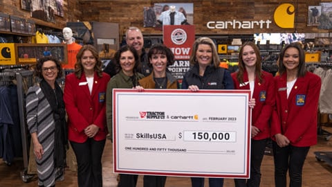 Tractor Supply Carhartt donate to SkillsUSA