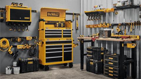DeWalt metal workshop storage system