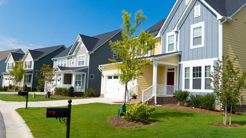 Street of residential houses; Shutterstock ID 148486547
