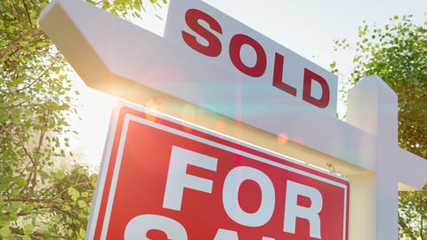 Sold For Sale Real Estate Sign In Front of Property.; Shutterstock ID 2168328889