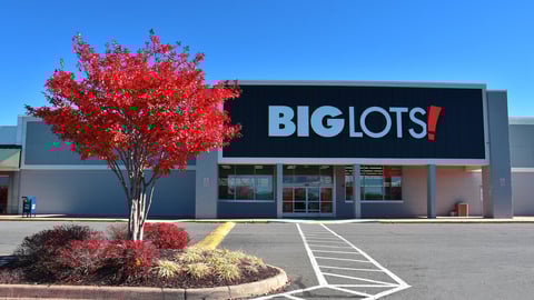 Big Lots Storefront in Manassas, Virginia, USA, October 27, 2022; Shutterstock ID 2219549219