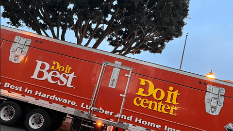 Do it Best truck making deliveries Tim photo