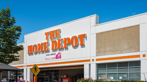 Home Depot storefront Location in Surrey BC Canada. Home Depot is the Largest Home Improvement Retailer and construction products and services in the US and Canada-July 17,2023-Editorial; Shutterstock ID 2334046193