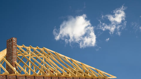 constructing of the roof on the sky; Shutterstock ID 12927010