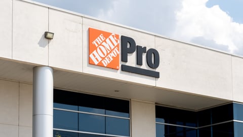 Mississauga, Ontario, Canada - June 13, 2021: Close-up of Home Depot Pro's sign on the building. Home Depot Pro provides exclusive savings. ; Shutterstock ID 1991929028