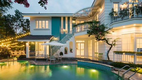 Ha Noi / Viet Nam - April 2019: Luxury Villa in Viet Nam with garden and pool; Shutterstock ID 1717610665