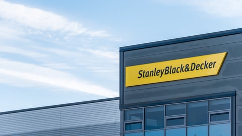 Northampton UK December 09, 2017: Stanley Black And Decker Builders Merchant logo sign in Brackmills Industrial Estate; Shutterstock ID 787593415