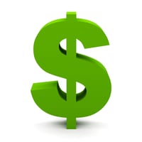 Dollar sign isolated on white.; Shutterstock ID 65916643