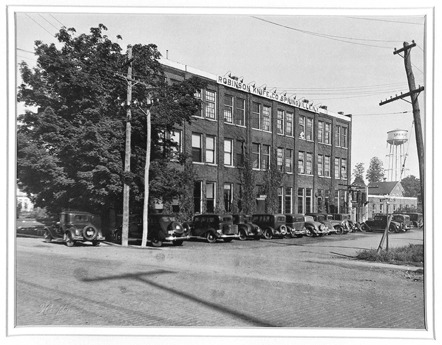 an old photo of a city street