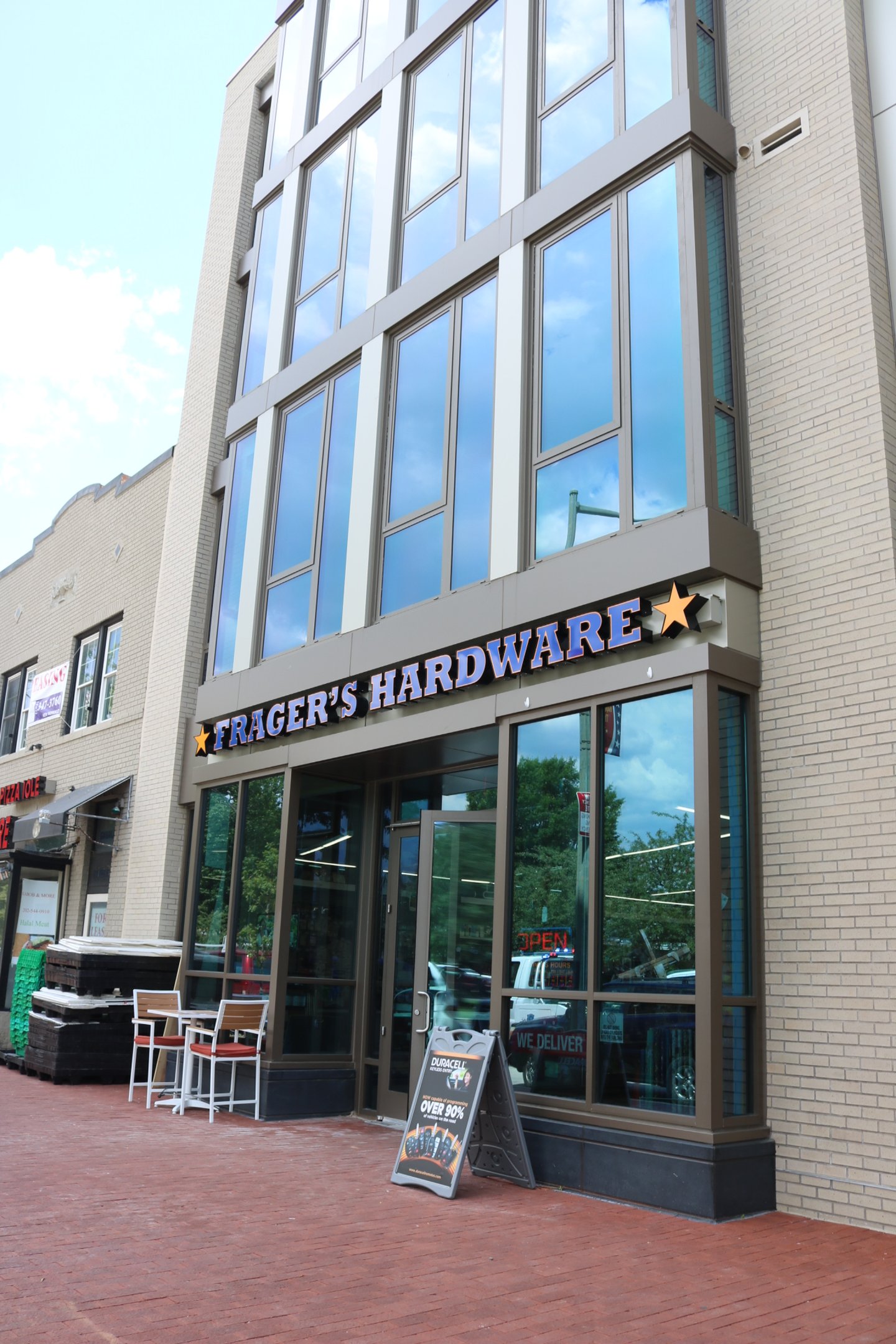 a store in a brick building