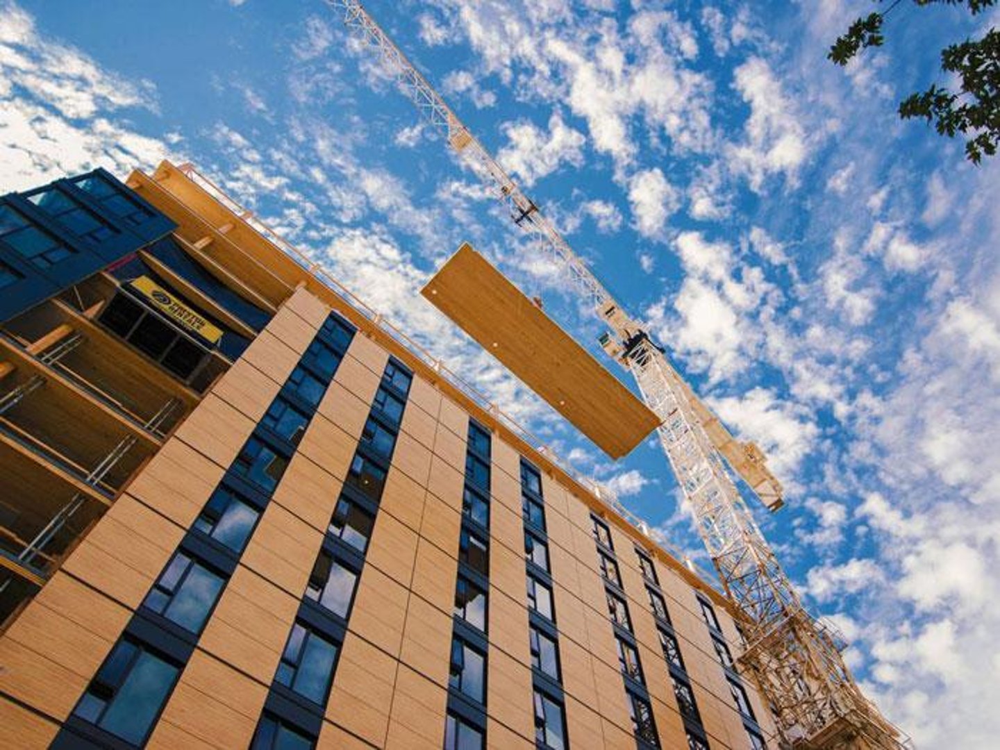 a view of a tall building
