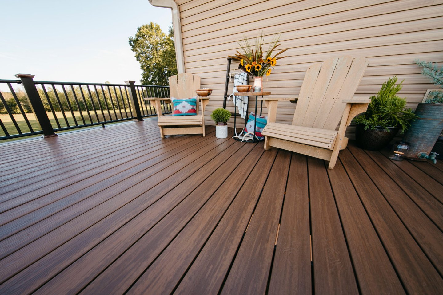 a wooden bench