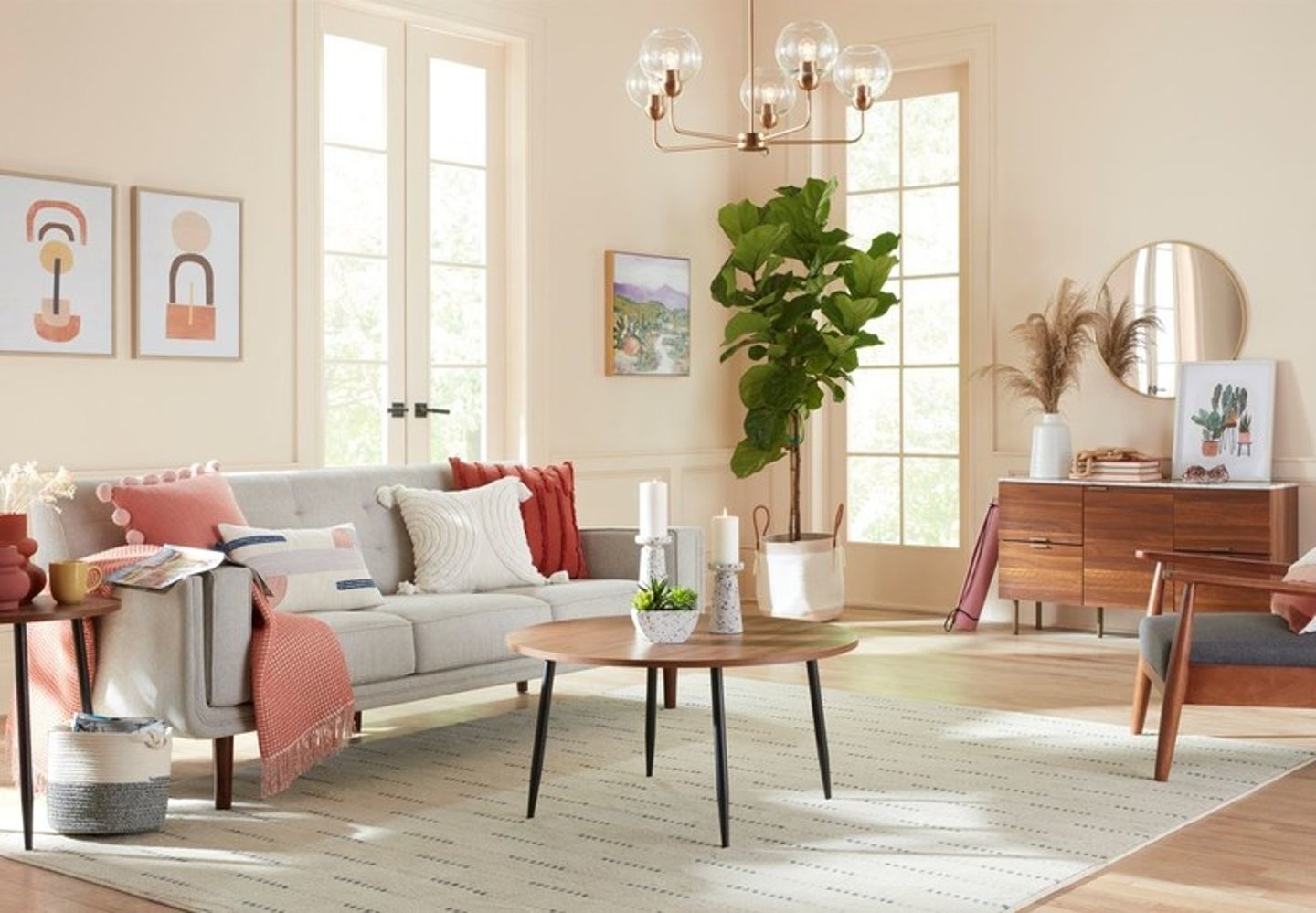 A room fashioned with products from Lowe's new Origin21 lineup.