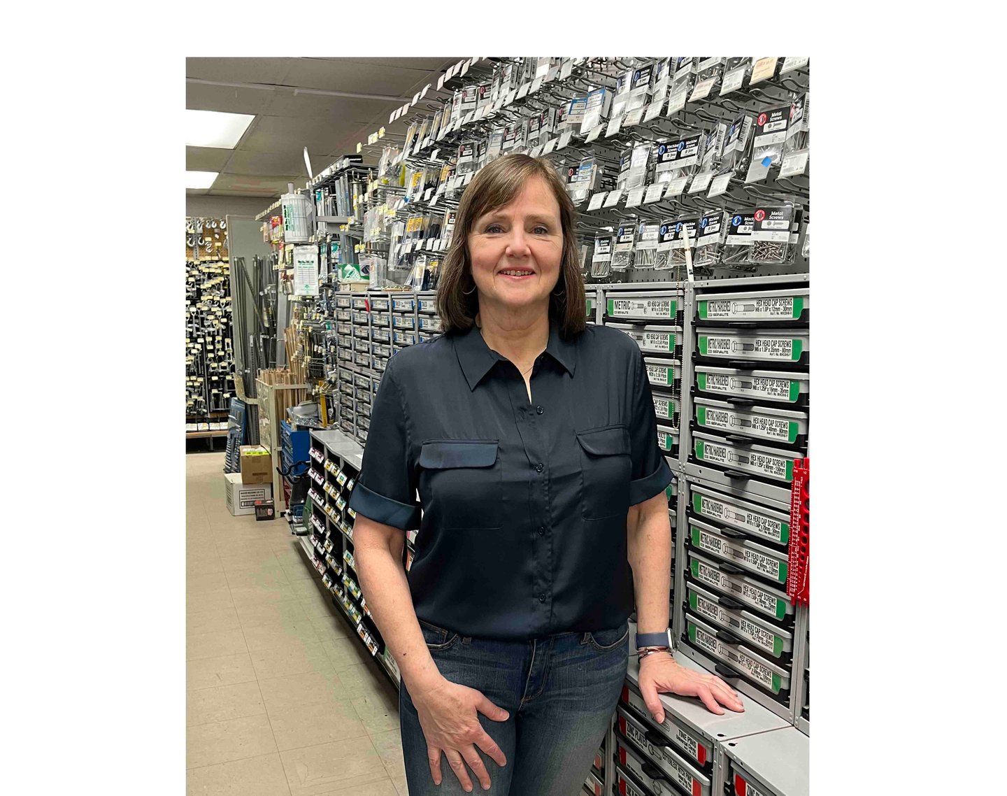 JoAnn Virag in her hardware store