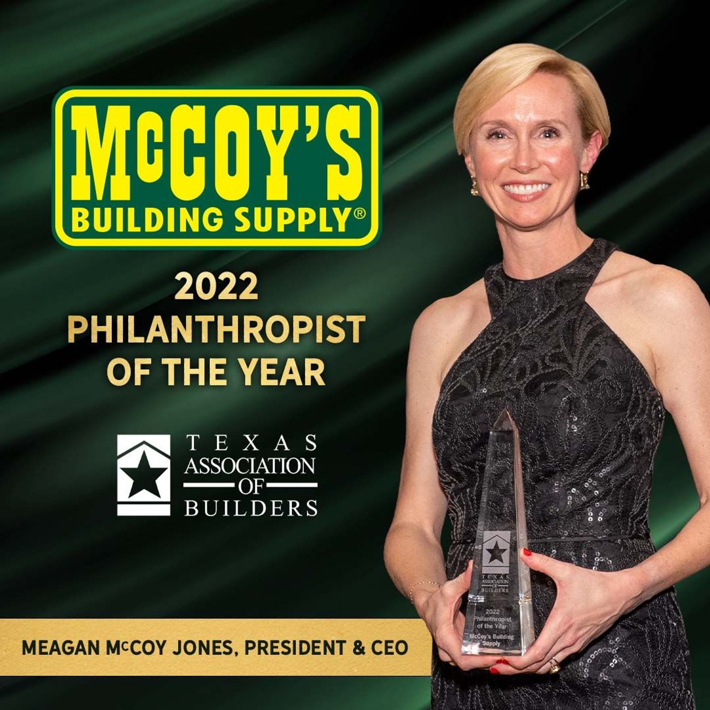 Meagan McCoy Jones Philanthropist of the Year.