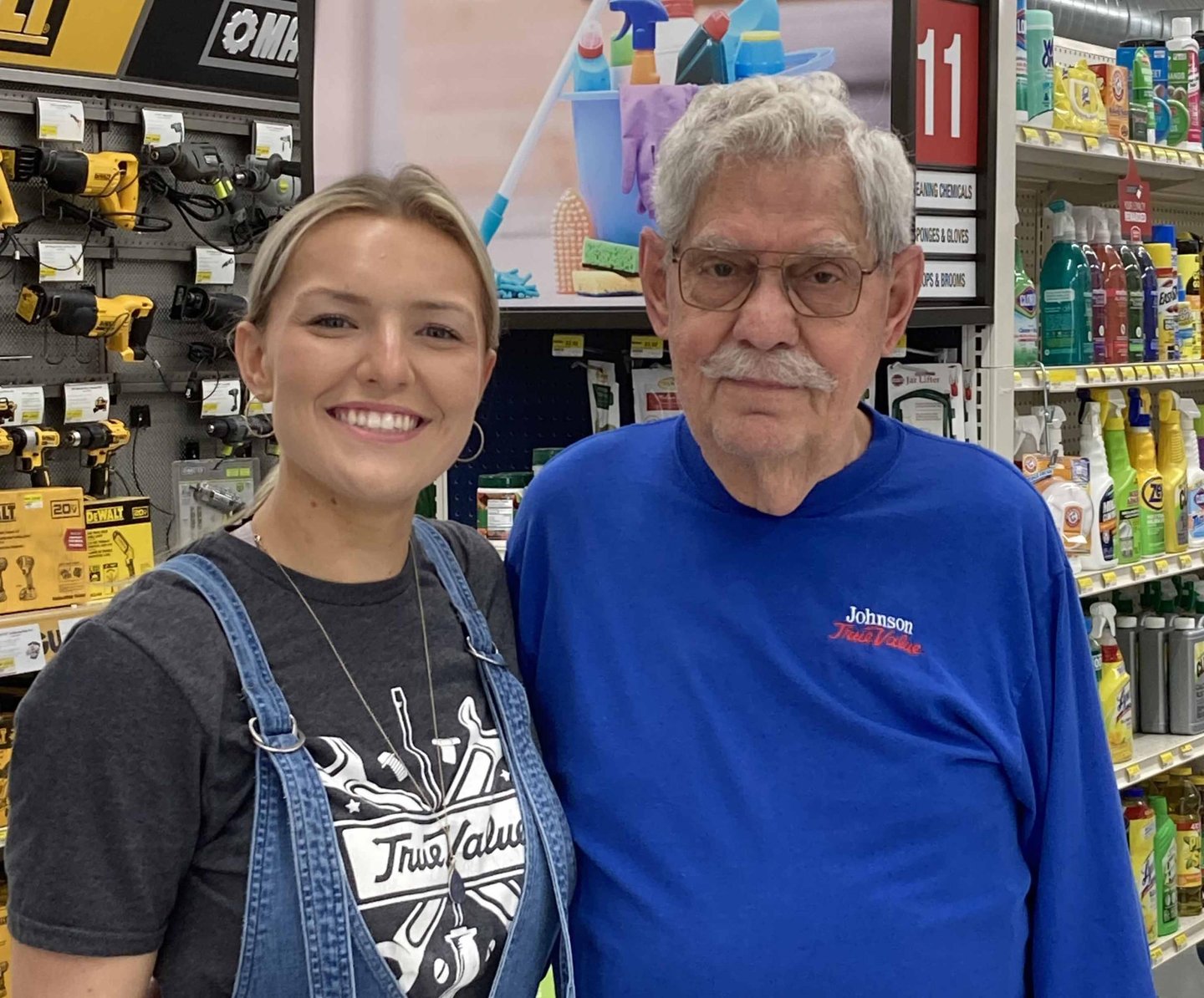 Johnson TV young woman and older man