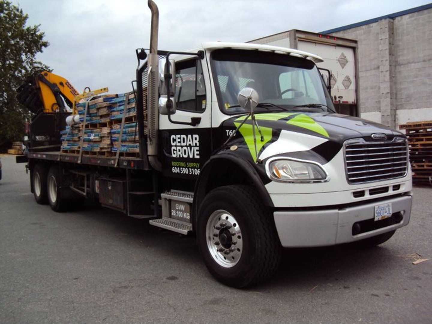 Cedar Grove Roofing Supply truck