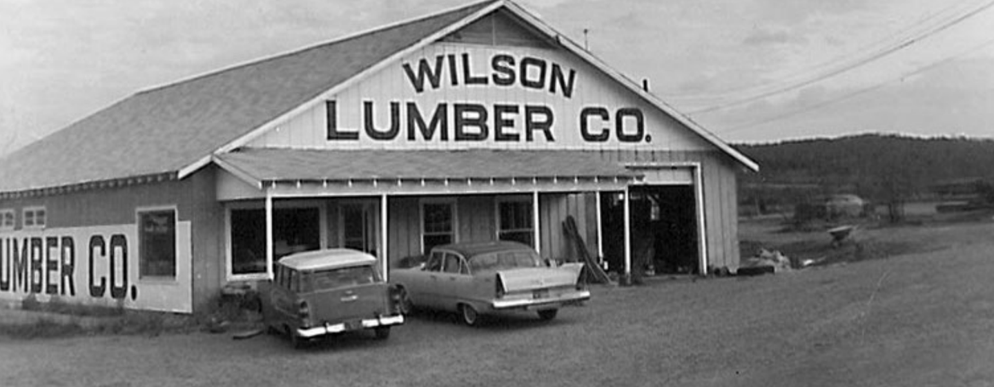 Wilson Lumber's original store front.