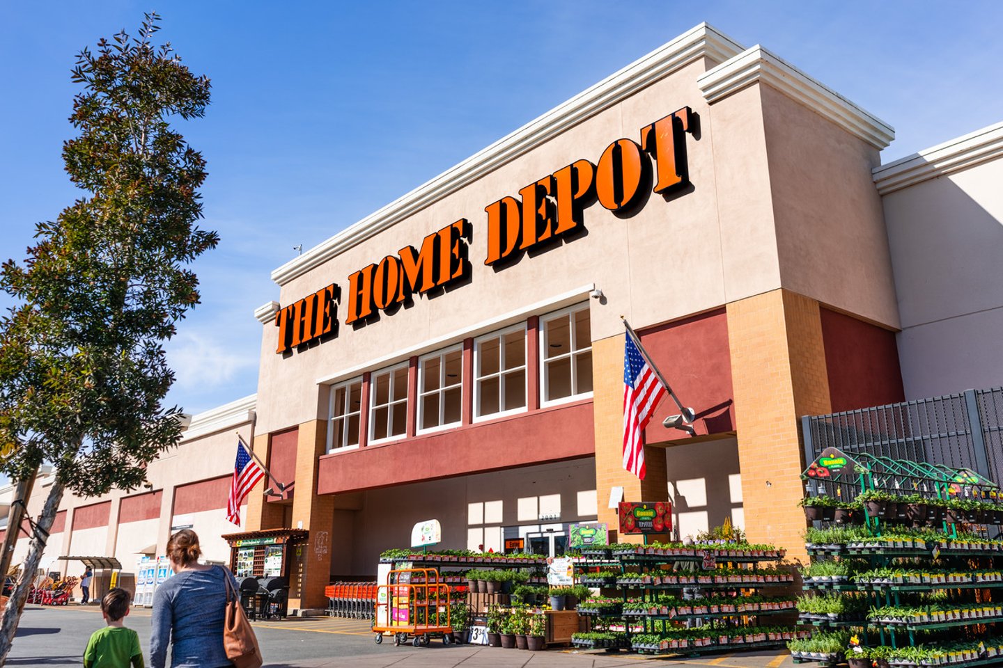 Feb 19, 2020 San Mateo / CA / USA - People shopping at Home Depot in San Francisco bay area; The Home Depot, Inc. is the largest home improvement retailer in the USA; Shutterstock ID 1653868690