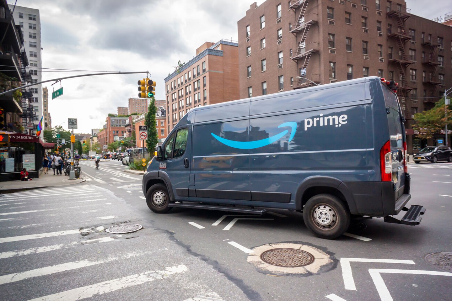 New York NY/USA-October 7, 2019 An Amazon delivery van in New York; Shutterstock ID 1526519492