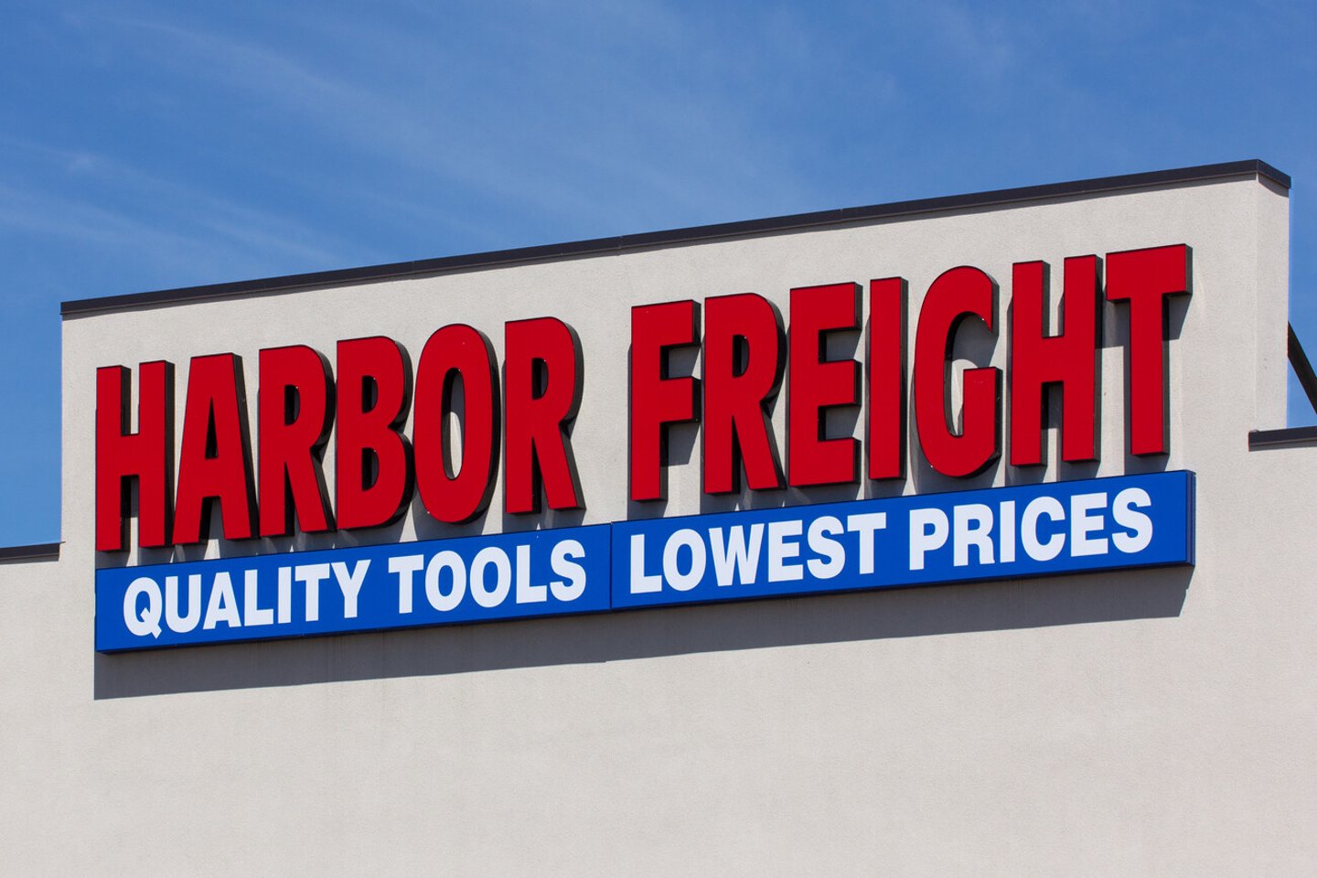 RICE LAKE, WI/USA - JUNE 14, 2020: Harbor Freight Tools retail store exterior sign and trademark logo.; Shutterstock ID 1758656072