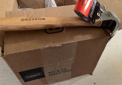 Unboxing Lowe's delivery
