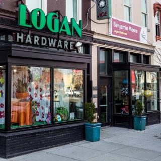 a store front at day