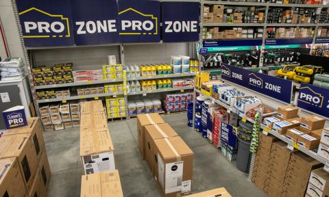 a truck on display in a store