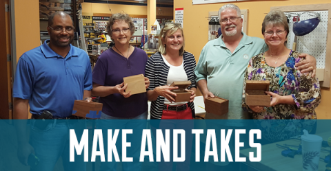 Make and Takes a group of people sitting at a table
