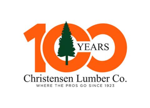 Christensen Lumber 100 years logo