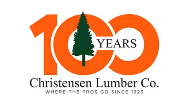 Christensen Lumber 100 years logo