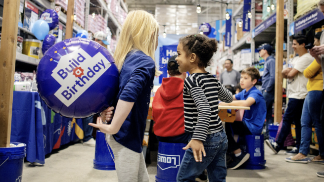 Lowe's in-store kids birthday party